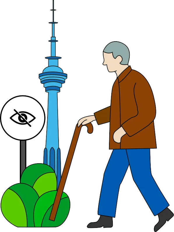 Visually impaired attendees